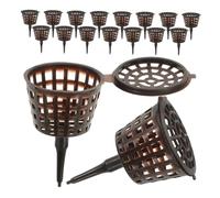 YARNOW Paniers à Engrais pour Bonsaï 20 Pièces en Plastique avec Couvercle Boîte à Engrais pour Plantes Libération Contrôlée des Nutriments Convient aux Orchidées Fleurs et Petits Plants