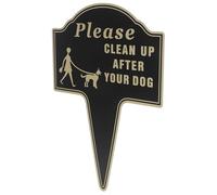 YARNOW Panneau D’Avertissement pour Chien en Aluminium Solide Panneau Extérieur de Jardin Décoratif « Nettoyez Après Votre Animal » pour Pelouse et Espace Extérieur Signalisation Chien