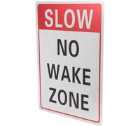 YARNOW Panneau de Ralentissement en Alliage D'aluminium Rouge Réfléchissant et Résistant aux Intempéries pour Zones Interdites aux Piétons, pour Parkings Extérieurs