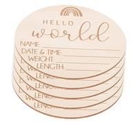 YARNOW Panneaux D'annonce De Naissance En Bois Bébé - 5 Pièces Couleur Arc-en-ciel - Pour Chambre D'garçon Et Filles Et Hôpital - Accessoire Photo -né - Présent Futur Maman