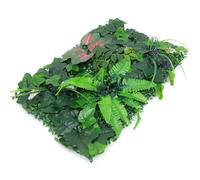 YARNOW Panneaux Muraux Offrant Intimité et Décoration Naturelle en Plastique Végétaux Artificiels Vert Solide Intérieur pour Murs en Bois et Plaques de Plâtre