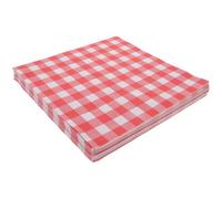 YARNOW Papier Alimentaire Papier Ciré Résistant à L'huile et Imperméable 100pcs Ingraissable à Carreaux Rouges et Blancs pour Emballage de Wraps et Cuisson Barbecue