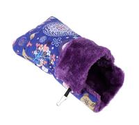 YARNOW Paquet de Couchage pour Animal de Compagnie Nid en Coton Doux pour Hamster et Écureuil Volant Lit Chaud M en Bleu Petit Cerf Accessoire pour Cage à Hamster