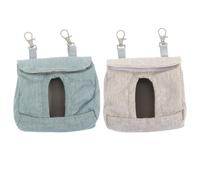 YARNOW Paquet Suspendu à Aliments pour Lapin et Cobaye, Mangeoire à Foin en Tissu Lavable, Lot 2 Pièces, Accessoire Pratique pour Cage de Petits Animaux