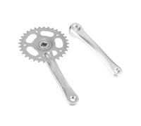 YARNOW Pédalier Creux Mono-Plateau 32 Dents en Alliage D'aluminium, Manivelle Gauche et Droite, Plateau Vélo Pignon Fixe Compatible VTT et Vélo de Route, Accessoire Remplacement Robuste