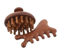 YARNOW Peigne de massage du cuir chevelu en bois, brosse de massage manuelle en bois, masseur de cuir chevelu, outil de thérapie portatif traditionnel pour le spa et la relaxation à domicile