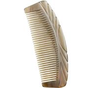 YARNOW Peigne de Massage en Corne de Buffle Anti-statique Texture Riche et Claire pour Massage du Cuir Chevelu et Soin Capillaire Relaxant