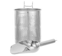 YARNOW Pelle à glaçons avec support : Support pour machine à glaçons - Cuillère avec étagère de rangement - Outil distributeur pour congélateur, idéal pour la cuisine, le bureau, la salle de