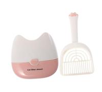 YARNOW Pelle à Litière Murale avec Tamis Fin et Double Espace Adaptable Pelle à Plastique avec Filtre Amovible pour Nettoyage Facile Litière de Chat
