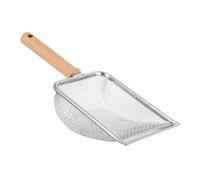 YARNOW Pelle à Sable en Acier Inoxydable Filtre à Litière pour Chat Grattoir Ramasseur De Bacs à Litière Nettoyeur De Litière pour Reptiles Élévateur De Caca De Chaton Trappeur en Bois