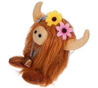 YARNOW Peluche Vache Écossaise Décorative Douce et Moelleuse Animal Peluche Confortable pour Adolescents Coussin Douillet et Accessoire de Chambre pour Cadeau et Fête