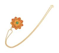 YARNOW Pendentif Filigrane Artisanal Collier Fleur de Nénuphar Vintage en Laiton Doré Style Rétro Ethnique Élégant Résistant la Décoloration, pour Mariages et Anniversaires