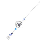 YARNOW Pendentif Œil Maléfique en Métal Bleu Suspendu Décor Intérieur Extérieur Attrape-Soleil Décoratif pour Fenêtre Jardin