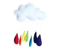 YARNOW Pendentif Nuage Arc-en-ciel Goutte De Pluie Pour Décoration Tente Garçon Et Filles, Feutre Et Fil De Coton, Coloré, Suspendu, Accessoire Mural Garçon Et Filles, Motif Créatif