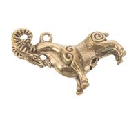YARNOW Pendentif Zodiaque Chèvre en Laiton, Breloque Rétro pour Paquet | Finition Laiton Poli, Léger et Compact, Motif Tridimensionnel, pour Nouvel An Chinois et Printemps