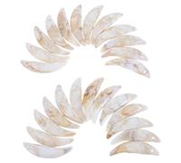 YARNOW Pendentifs en Plastique Forme de Dents de Loup 50 Pièces 40x10 Mm Breloques DIY pour Bracelets Colliers Porte-clés Accessoires Création Bijoux Homme