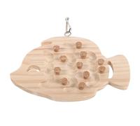 YARNOW Perchoir de Plateforme en Bois pour Cage à Oiseaux, Support Suspendu de Poisson, Multi-activités, Stable Antidérapant, Adapté Perruches Ondulées, Calopsittes et Petits Perroquets