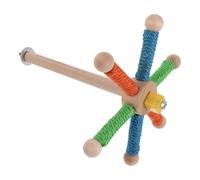 YARNOW Perchoir Rotatif Interactif pour Oiseaux Barre à Défis Mordre pour Cacatoès et Aras Stimulation Mentale et Exercice du Bec