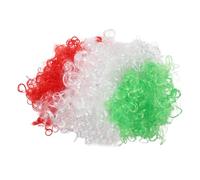 YARNOW Perruque de Supporter de Football aux Couleurs du Drapeau Mexicain Coiffe de Déguisement pour Carnaval Fêtes et Spectacles