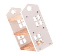 YARNOW Petite Étagère Miniature en Bois 3 Niveaux Blanc, Mini Bibliothèque Décorative pour Maison de Poupée, Rangement Organisé pour Mini Ornements et Accessoires Maison Miniature