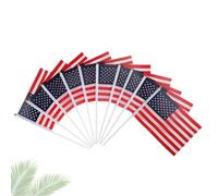 YARNOW Petites Bannières à Main Américaines Résistantes et Portables en Dacron Lot de 30 Style Américain pour Célébration du Jour de L'indépendance