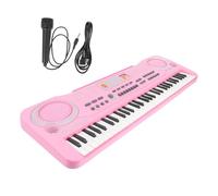 YARNOW Piano Jouet Électronique Rose Multifonctionnel 61 Touches en Abs pour Garçon et Filles, Jouet Musical Éducatif Présent d'anniversaire pour Stimuler Le Cerveau