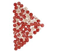 YARNOW Pièces de Jeu en Bois Double Face Numérotées 1 à 90, Jetons Ronds Rouges 1,8 X 0,9 Cm pour Jeu de Plateau Logique et Accessoires de Jeux de Société Éducatifs