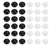 YARNOW Pierres d'Échecs en Verre Plates Noires et Blanches 36 Pièces Accessoires Éducatifs pour Garçon et Filles Jeu de Go Mini Pièces Solide et Polies pour Maison et Loisirs