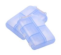 YARNOW Pilulier de Voyage Portable 2 Pièces, Boîte à Pilules Compacte à Double Compartiments Transparents Hermétiques, Étui Étanche Bleu Ciel, Organisateur Quotidien Pratique pour Remède