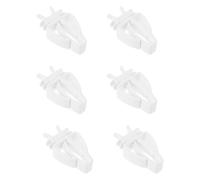 YARNOW Pince à Légumes pour Oiseaux en Plastique Blanc 6 Pièces, Accessoire Portable pour Alimentation des Perroquets et Petits Animaux en Cage