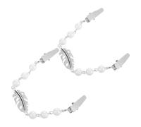 YARNOW Pince à Pull Et Cape En Alliage De Zinc Et Plastique, Lot De 2 Clips Fermoirs Perlés, Accessoire Femme Pour Col Et Châle, Maintien Anti-décolleté Et Décoration, Style Plumage, Usage Quotidien