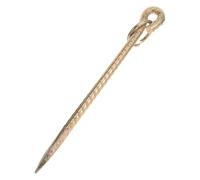 YARNOW Piquet d'attache Robuste pour Chien en Métal 12x400 Mm Jardin Animaux De Compagnie Au Sol Stable pour Bovins Et Chevaux Accessoire De Plein Air