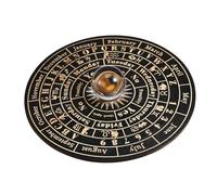 YARNOW Planche de Radiesthésie Bois Taille L pour Divination Pendule Design Élégant Symboles Gravés Précis pour Exploration Spirituelle