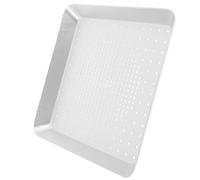 YARNOW Plaque à Pizza Perforée 8 Pouces en Alliage D'aluminium Argenté Répartition Uniforme Chaleur et Résistance la Température pour Cuisson à Domicile