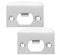 YARNOW Plaque de Renfort de Porte et Sécurité Supplémentaire en Acier Inoxydable Argenté 2pcs, Remplisseur de Gâche Haute Résistance pour Portes Battantes Intérieures et Extérieures