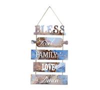 YARNOW Plaque En Bois Style Ferme à Suspendre Pour Décoration Murale De Bar Café Rustique, Panneau Mural En Bois Naturel, Format Moyen, Décoration Intérieure Pastel Et Ambiance Campagne