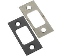 YARNOW Plaques de Renfort pour Serrure à Pêne Dormant en Acier Inoxydable Noir, 2pcs, Installation Rapide et Résistantes à L'usure pour Réparation de Portes Intérieures