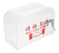 YARNOW Plastique Boîte à Cartes de Visite Rangement Classé, Serrure