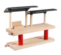 YARNOW Plate-Forme de Gare Double Bois Accessoire de Train pour Garçon Fille Modèle Amusant pour Jeu Éducatif et Bricolage Décor de Voie Ferrée pour Garçons et Filles