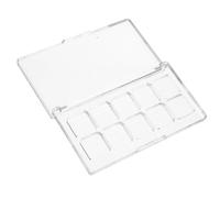 YARNOW Plateau à Paupières Vide et Tube de Rouge à Lèvres Rechargeable 10 Compartiments 18x18mm Plastique Multifonction Facile D'accès pour Artistes Maquilleurs Professionnels et Voyage