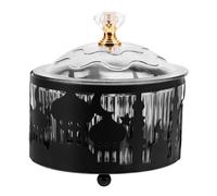 YARNOW Plateau Design Élégant Noir et Noble Plastique pour Célébrations Décoratif Ramadan et Eid Mubarak Snacks Chocolats