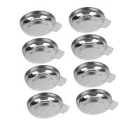 YARNOW Plateaux de Balance Électronique 8 Pièces en Acier Inoxydable Bec Verseur Incurvé, pour Pesée de Bijoux et Aliments en Laboratoire Cuisine, Coupelles Solide