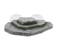 YARNOW Plateforme pour Tortues Aquatiques avec Ventouses en Pierre Verte, Plateforme de Repos pour Terrariums à Reptiles, Structure d'escalade Compacte Adaptée Aquarium et Habitat