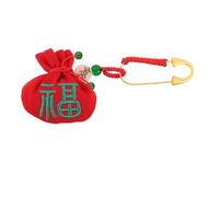 YARNOW Pochette à souvenirs de bébé : Pochette chinoise rouge à cordon avec épingle à revers - Petit de conservation des cheveux du fœtus pour la première coupe de cheveux