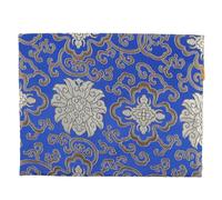 YARNOW Pochette en Brocart pour Écriture Bouddhiste Multifonctionnelle Format Rectangulaire Bleu Roi Fermeture Éclair Rangement Bijoux et Textes Religieux Paquet Décoratif Vintage