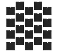 YARNOW Pochettes de Rangement pour DVD en Papier Kraft Noir 20 Pièces | Format pour Dvd et Cd, Design Simple Résistant à L’usure, Lot de 20 Enveloppes de Stockage