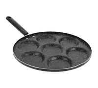 YARNOW Poêle à Frire Antiadhésive 7 Compartiments en Fer pour Omelettes et Œufs Plat, Design Sept Trous, Cuisine Maison et Restaurant