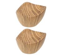 YARNOW Poignée de Couvercle de Casserole Ronde en Plastique 2pcs Design Bois Antidérapante et Résistante la Rouille Accessoire Cuisine
