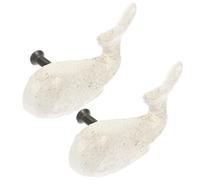 YARNOW Poignée Lot de 2 Baleine Blanche en Fonte de Placard