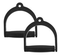 YARNOW Poignées de Câble en Plastique Noir Lot de 2 Ergonomiques Légères et Robustes, Accessoires pour Machines de Musculation à Domicile et Exercices de Traction